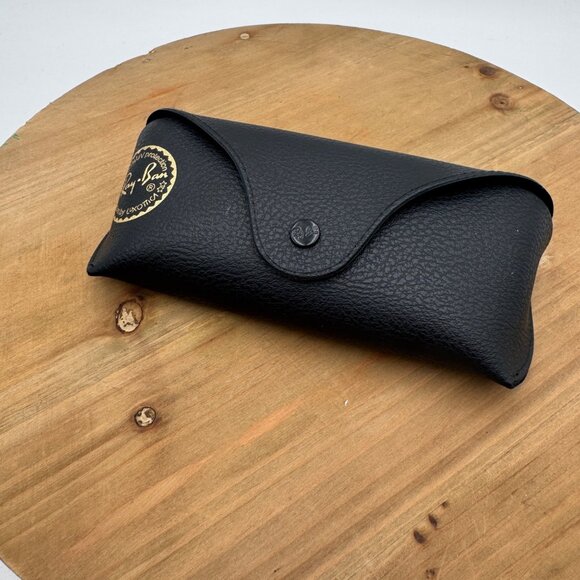 Ray ban Leather Pouch Universal Soft Sunglasses Case Black - Picture 1 of 9